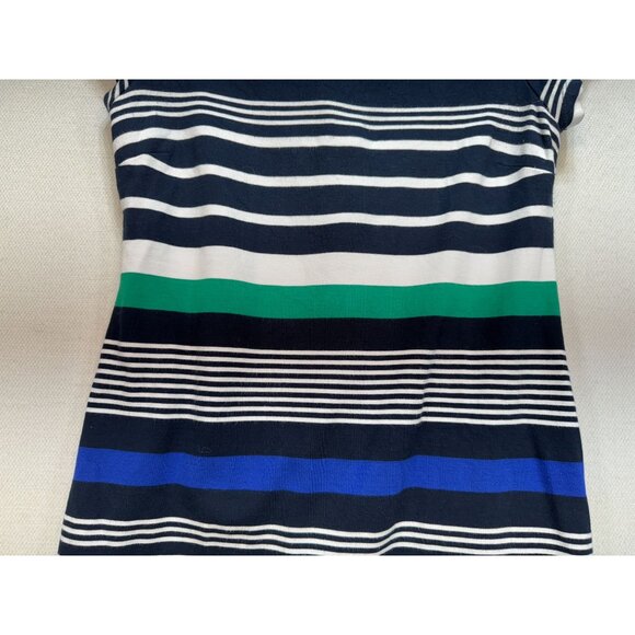 Banana Republic Womens Sheath Dress Suze 8 Multicolor Striped Short Sleeve - Picture 5 of 12
